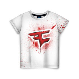 Детская футболка 3D с принтом cs:go - FaZe clan (White collection) , 100% гипоаллергенный полиэфир | прямой крой, круглый вырез горловины, длина до линии бедер, чуть спущенное плечо, ткань немного тянется | cs go | faze | white | кс го | фейз