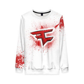 Женский свитшот 3D с принтом cs:go - FaZe clan (White collection) , 100% полиэстер с мягким внутренним слоем | круглый вырез горловины, мягкая резинка на манжетах и поясе, свободная посадка по фигуре | cs go | faze | white | кс го | фейз