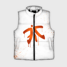 Женский жилет утепленный 3D с принтом cs:go  Fnatic (White collection) ,  |  | cs go | fnatic | кс го | фнатик