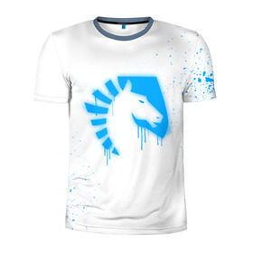 Мужская футболка 3D спортивная с принтом cs:go - Liquid team (White collection) , 100% полиэстер с улучшенными характеристиками | приталенный силуэт, круглая горловина, широкие плечи, сужается к линии бедра | 0x000000123 | cs go | liquid | white | кс го | ликвид