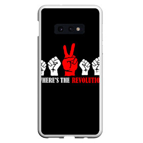 Чехол для Samsung S10E с принтом DM Wheres the revolution? , Силикон | Область печати: задняя сторона чехла, без боковых панелей | Тематика изображения на принте: depeche mode