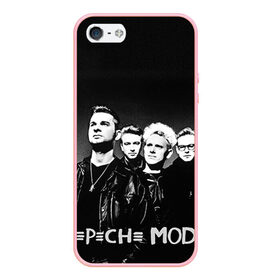 Чехол для iPhone 5/5S матовый с принтом Depeche mode , Силикон | Область печати: задняя сторона чехла, без боковых панелей | альтернативный рок | вестник моды | винс кларк | депеш мод | депешмод | дэйв гаан | индастриал рок | мартин гор | синти поп | электроник рок | энди флетчер