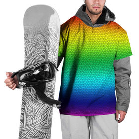 Накидка на куртку 3D с принтом Радуга (Витражный Градиент) , 100% полиэстер |  | gradient | rainbow | витраж | градиент | радуга