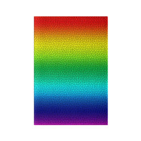 Обложка для паспорта матовая кожа с принтом Радуга (Витражный Градиент) , натуральная матовая кожа | размер 19,3 х 13,7 см; прозрачные пластиковые крепления | Тематика изображения на принте: gradient | rainbow | витраж | градиент | радуга