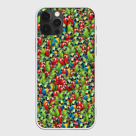 Чехол для iPhone 12 Pro Max с принтом Попугаи , Силикон |  | ара | животные | паттрен | попугай | птицы | птички | текстура | тропики