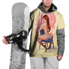 Накидка на куртку 3D с принтом Pin Up Pop Art Girl , 100% полиэстер |  | comics | girl | lollipop | pin up | pop art | арт | девочка | дизайн | конфетка | лолита | милая | мода | пафос | поп арт | сосательная | стиль | чупа чупс