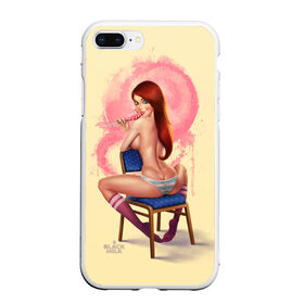 Чехол для iPhone 7Plus/8 Plus матовый с принтом Pin Up Pop Art Girl , Силикон | Область печати: задняя сторона чехла, без боковых панелей | comics | girl | lollipop | pin up | pop art | арт | девочка | дизайн | конфетка | лолита | милая | мода | пафос | поп арт | сосательная | стиль | чупа чупс