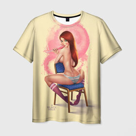 Мужская футболка 3D с принтом Pin Up Pop Art Girl , 100% полиэфир | прямой крой, круглый вырез горловины, длина до линии бедер | comics | girl | lollipop | pin up | pop art | арт | девочка | дизайн | конфетка | лолита | милая | мода | пафос | поп арт | сосательная | стиль | чупа чупс
