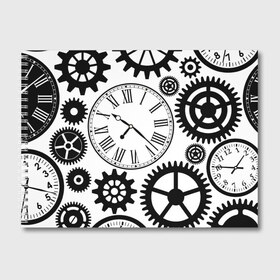 Альбом для рисования с принтом Время не ждет , 100% бумага
 | матовая бумага, плотность 200 мг. | Тематика изображения на принте: время | часы