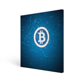Холст квадратный с принтом Bitcoin Blue - Биткоин , 100% ПВХ |  | Тематика изображения на принте: bitcoin | ethereum | litecoin | биткоин | интернет | крипта | криптовалюта | лайткоин | майнинг | технологии | эфир