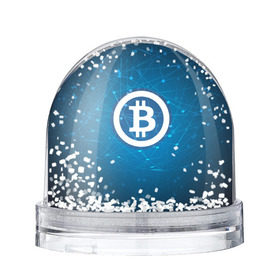 Водяной шар с принтом Bitcoin Blue - Биткоин , Пластик | Изображение внутри шара печатается на глянцевой фотобумаге с двух сторон | bitcoin | ethereum | litecoin | биткоин | интернет | крипта | криптовалюта | лайткоин | майнинг | технологии | эфир