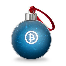 Ёлочный шар с принтом Bitcoin Blue - Биткоин , Пластик | Диаметр: 77 мм | bitcoin | ethereum | litecoin | биткоин | интернет | крипта | криптовалюта | лайткоин | майнинг | технологии | эфир