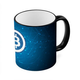 Кружка 3D с принтом Bitcoin Blue - Биткоин , керамика | ёмкость 330 мл | Тематика изображения на принте: bitcoin | ethereum | litecoin | биткоин | интернет | крипта | криптовалюта | лайткоин | майнинг | технологии | эфир