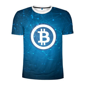 Мужская футболка 3D спортивная с принтом Bitcoin Blue - Биткоин , 100% полиэстер с улучшенными характеристиками | приталенный силуэт, круглая горловина, широкие плечи, сужается к линии бедра | Тематика изображения на принте: bitcoin | ethereum | litecoin | биткоин | интернет | крипта | криптовалюта | лайткоин | майнинг | технологии | эфир