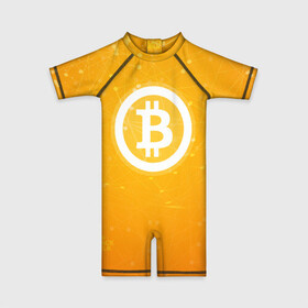 Детский купальный костюм 3D с принтом Bitcoin - Биткоин , Полиэстер 85%, Спандекс 15% | застежка на молнии на спине | bitcoin | ethereum | litecoin | биткоин | интернет | крипта | криптовалюта | лайткоин | майнинг | технологии | эфир