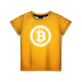 Детская футболка 3D с принтом Bitcoin - Биткоин , 100% гипоаллергенный полиэфир | прямой крой, круглый вырез горловины, длина до линии бедер, чуть спущенное плечо, ткань немного тянется | Тематика изображения на принте: bitcoin | ethereum | litecoin | биткоин | интернет | крипта | криптовалюта | лайткоин | майнинг | технологии | эфир
