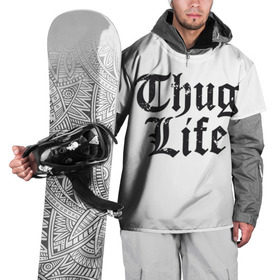 Накидка на куртку 3D с принтом Thug Life , 100% полиэстер |  | 2pac | amaru | life | shakur | thug | thung | tupac