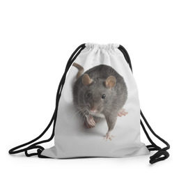 Рюкзак-мешок 3D с принтом Крыса , 100% полиэстер | плотность ткани — 200 г/м2, размер — 35 х 45 см; лямки — толстые шнурки, застежка на шнуровке, без карманов и подкладки | животные | крыса | мышка | мышь