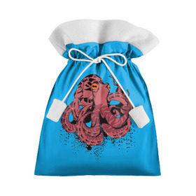 Подарочный 3D мешок с принтом Осьминог , 100% полиэстер | Размер: 29*39 см | la piovra | octopus | кальмар | лапиовра | морепродукт | морской гад | октопус | осьминог | спрут