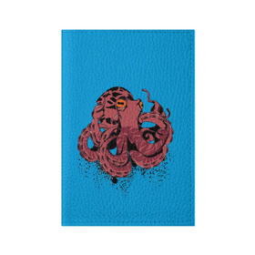 Обложка для паспорта матовая кожа с принтом Осьминог , натуральная матовая кожа | размер 19,3 х 13,7 см; прозрачные пластиковые крепления | la piovra | octopus | кальмар | лапиовра | морепродукт | морской гад | октопус | осьминог | спрут