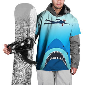 Накидка на куртку 3D с принтом Акула , 100% полиэстер |  | Тематика изображения на принте: 3d | акула | арт | животные | море | плавание | природа | рыбы | спорт | хищники