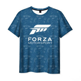 Мужская футболка 3D с принтом Forza Motorsport , 100% полиэфир | прямой крой, круглый вырез горловины, длина до линии бедер | car | crew | dirt | flatout | grid | need | nfs | race | speed | гонки | машина | скорость