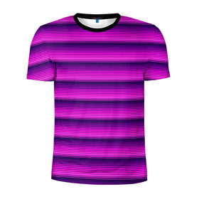 Мужская футболка 3D спортивная с принтом Неоновые линии , 100% полиэстер с улучшенными характеристиками | приталенный силуэт, круглая горловина, широкие плечи, сужается к линии бедра | абстракция | линии | полосы | узоры | фрактал