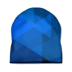 Шапка 3D с принтом blue texsture , 100% полиэстер | универсальный размер, печать по всей поверхности изделия | Тематика изображения на принте: abstraction | абстракция | геометрия | грани | линии | полигоны | сочетания | треугольники