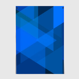 Постер с принтом blue texsture , 100% бумага
 | бумага, плотность 150 мг. Матовая, но за счет высокого коэффициента гладкости имеет небольшой блеск и дает на свету блики, но в отличии от глянцевой бумаги не покрыта лаком | abstraction | абстракция | геометрия | грани | линии | полигоны | сочетания | треугольники