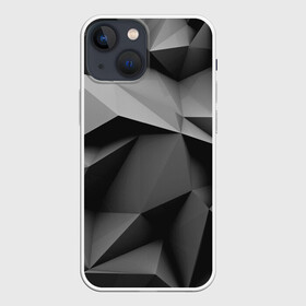 Чехол для iPhone 13 mini с принтом Gray abstraction ,  |  | abstract | abstraction | грань | краски | линии | ребро | текстура