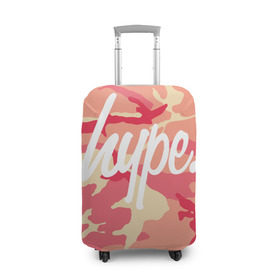 Чехол для чемодана 3D с принтом HYPE Оранжевый Камуфляж , 86% полиэфир, 14% спандекс | двустороннее нанесение принта, прорези для ручек и колес | camo | camouflage | hype | pattern | вечеринка | гламур | камо | камуфляж | клуб | мода | отдых | пафос | приключение | природа | путешествие | розовый | стиль | узор | хайп | черное молоко