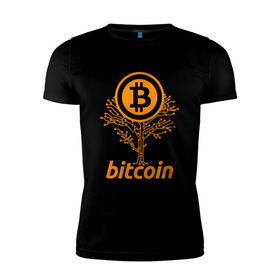 Мужская футболка премиум с принтом Bitcoin Tree - Дерево Биткоин , 92% хлопок, 8% лайкра | приталенный силуэт, круглый вырез ворота, длина до линии бедра, короткий рукав | bitcoin | blockchain | tree | биткоин | блокчейн | валюта | деньги | дерево | крипто | криптовалюта | майнинг | технологии
