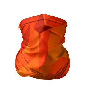 Бандана-труба 3D с принтом Orange geometry , 100% полиэстер, ткань с особыми свойствами — Activecool | плотность 150‒180 г/м2; хорошо тянется, но сохраняет форму | abstraction | абстракция | геометрия | грани | линии | полигоны | сочетания | текстура | треугольники