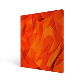 Холст квадратный с принтом Orange geometry , 100% ПВХ |  | abstraction | абстракция | геометрия | грани | линии | полигоны | сочетания | текстура | треугольники
