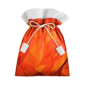 Подарочный 3D мешок с принтом Orange geometry , 100% полиэстер | Размер: 29*39 см | abstraction | абстракция | геометрия | грани | линии | полигоны | сочетания | текстура | треугольники