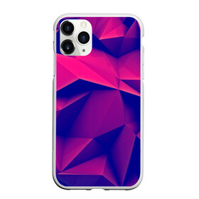 Чехол для iPhone 11 Pro матовый с принтом Violet polygon , Силикон |  | 3d | abstraction | абстракция | геометрия | грани | линии | полигоны | розовый | сочетания | текстура | треугольники | фиолетовый