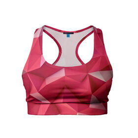 Женский спортивный топ 3D с принтом Розовые грани , 82% полиэстер, 18% спандекс Ткань безопасна для здоровья, позволяет коже дышать, не мнется и не растягивается |  | abstraction | polygon | абстракция | геометрия | грани | линии | полигоны | розовый | сочетания | текстура | треугольники