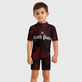 Детский купальный костюм 3D с принтом Five Finger Death Punch , Полиэстер 85%, Спандекс 15% | застежка на молнии на спине | 5fdp | ffdp | five finger death punch