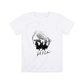 Детская футболка хлопок с принтом Курт Кобейн автограф , 100% хлопок | круглый вырез горловины, полуприлегающий силуэт, длина до линии бедер |  kurt cobain |  nirvana |  курт кобейн | нирвана