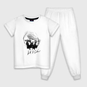 Детская пижама хлопок с принтом Курт Кобейн автограф , 100% хлопок |  брюки и футболка прямого кроя, без карманов, на брюках мягкая резинка на поясе и по низу штанин
 |  kurt cobain |  nirvana |  курт кобейн | нирвана