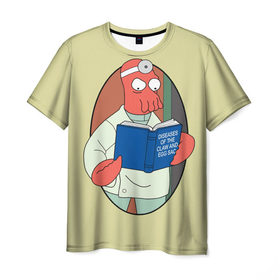 Мужская футболка 3D с принтом Зоидберг , 100% полиэфир | прямой крой, круглый вырез горловины, длина до линии бедер | bender | futurama | бендер | зойдберг | космос | футурама