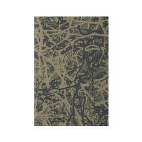 Обложка для паспорта матовая кожа с принтом Лесной камуфляж , натуральная матовая кожа | размер 19,3 х 13,7 см; прозрачные пластиковые крепления | 