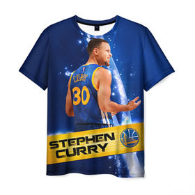 Мужская футболка 3D с принтом Golden State Warriors 8 , 100% полиэфир | прямой крой, круглый вырез горловины, длина до линии бедер | golden state warriors | nba | stephen curry | голден стэйт уорриорз | стефен карри