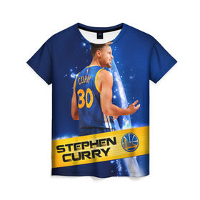 Женская футболка 3D с принтом Golden State Warriors 8 , 100% полиэфир ( синтетическое хлопкоподобное полотно) | прямой крой, круглый вырез горловины, длина до линии бедер | golden state warriors | nba | stephen curry | голден стэйт уорриорз | стефен карри