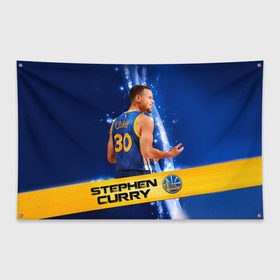 Флаг-баннер с принтом Golden State Warriors 8 , 100% полиэстер | размер 67 х 109 см, плотность ткани — 95 г/м2; по краям флага есть четыре люверса для крепления | golden state warriors | nba | stephen curry | голден стэйт уорриорз | стефен карри