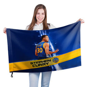 Флаг 3D с принтом Golden State Warriors 8 , 100% полиэстер | плотность ткани — 95 г/м2, размер — 67 х 109 см. Принт наносится с одной стороны | golden state warriors | nba | stephen curry | голден стэйт уорриорз | стефен карри