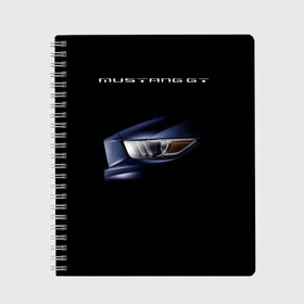 Тетрадь с принтом Ford Mustang GT 2 , 100% бумага | 48 листов, плотность листов — 60 г/м2, плотность картонной обложки — 250 г/м2. Листы скреплены сбоку удобной пружинной спиралью. Уголки страниц и обложки скругленные. Цвет линий — светло-серый
 | Тематика изображения на принте: cobra | ford | gt | mustang | shelby