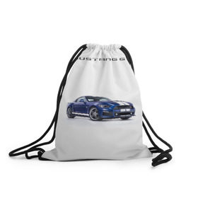 Рюкзак-мешок 3D с принтом Ford Mustang GT 3 , 100% полиэстер | плотность ткани — 200 г/м2, размер — 35 х 45 см; лямки — толстые шнурки, застежка на шнуровке, без карманов и подкладки | Тематика изображения на принте: ford | gt | mustang | shelby | мустанг | форд | шэлби
