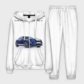 Мужской костюм 3D с принтом Ford Mustang GT 3 , 100% полиэстер | Манжеты и пояс оформлены тканевой резинкой, двухслойный капюшон со шнурком для регулировки, карманы спереди | ford | gt | mustang | shelby | мустанг | форд | шэлби