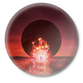 Значок с принтом Imagine Dragons ,  металл | круглая форма, металлическая застежка в виде булавки | rock | имэджн драгонз | рок
